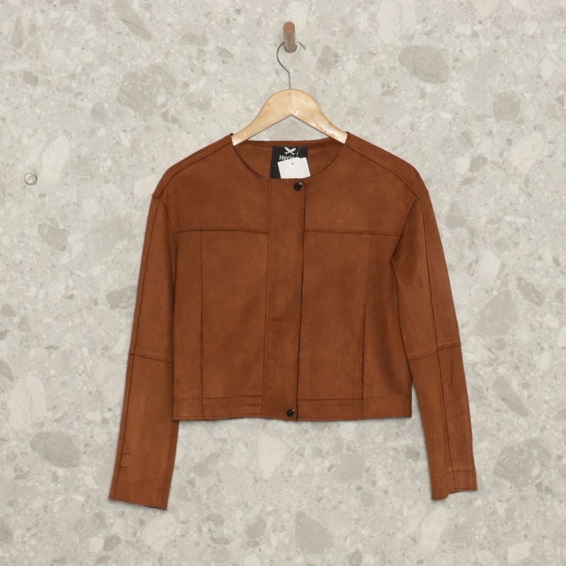 Jaqueta Marrom Suede Hering Casaco Feminino Hering Usado - Main Image