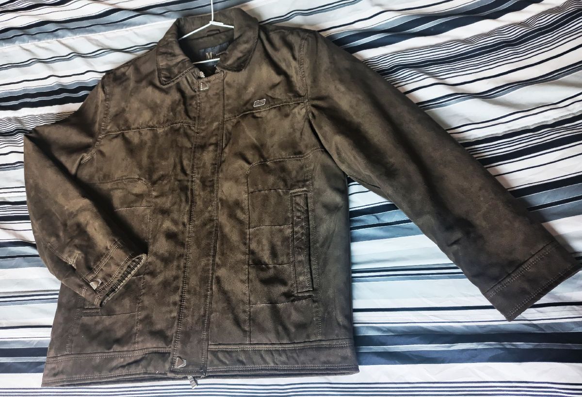 casaco masculino suede