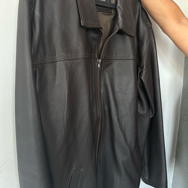 Jaqueta Masculina de Couro Legítimo Buffalo Buffalo Usado