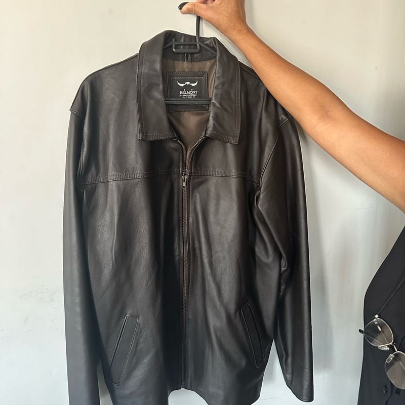 Jaqueta Masculina de Couro Legítimo Buffalo Buffalo Usado