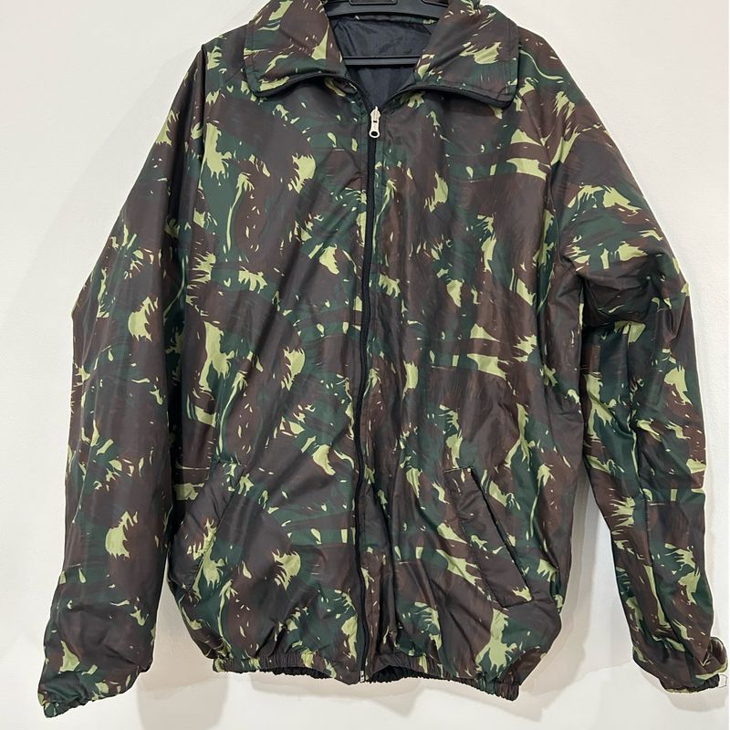 Jaqueta Masculina Camuflada Dupla Face Estilo Parka Tamanho P