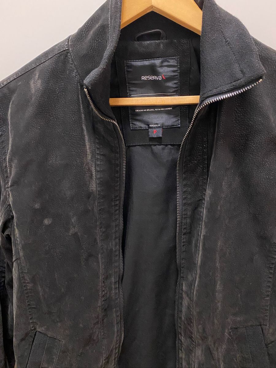 jaqueta de couro masculina reserva