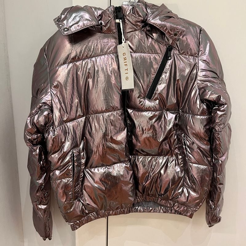 Jaqueta Metalizada Nylon Casaco Feminino Grift Nunca Usado