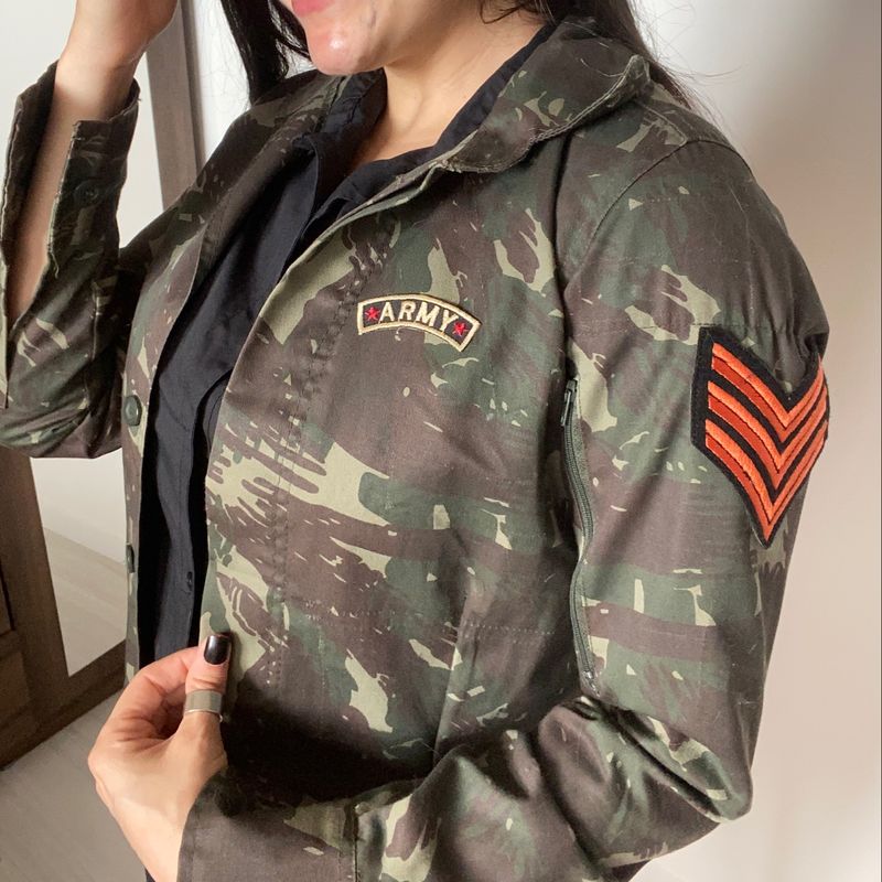Jaqueta Militar Casaco Feminino Usado 80987290 enjoei