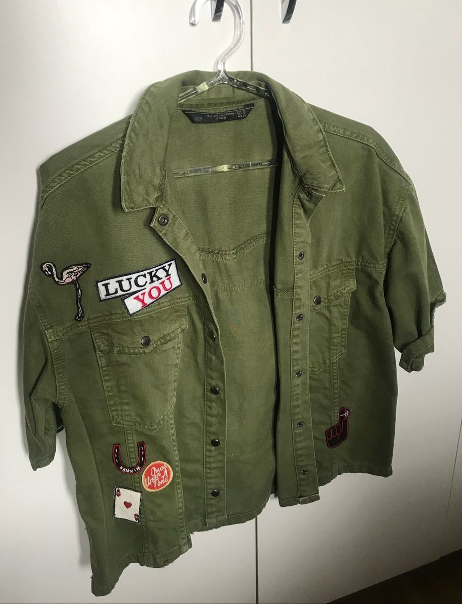 jaqueta militar feminina zara