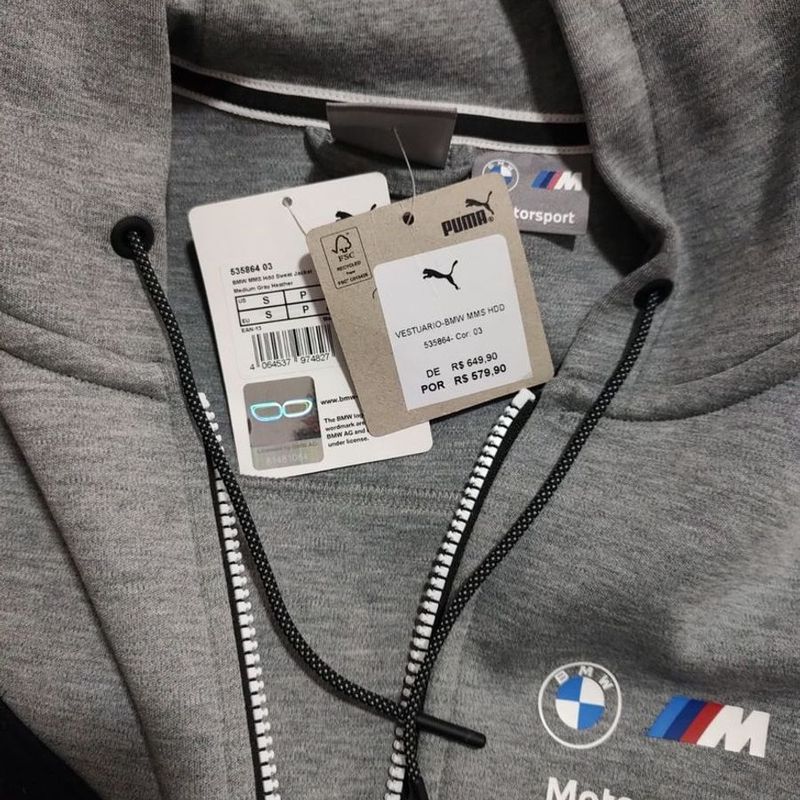 Jaqueta Moletom Bmw Puma Original sem Uso Puma Nunca Usado