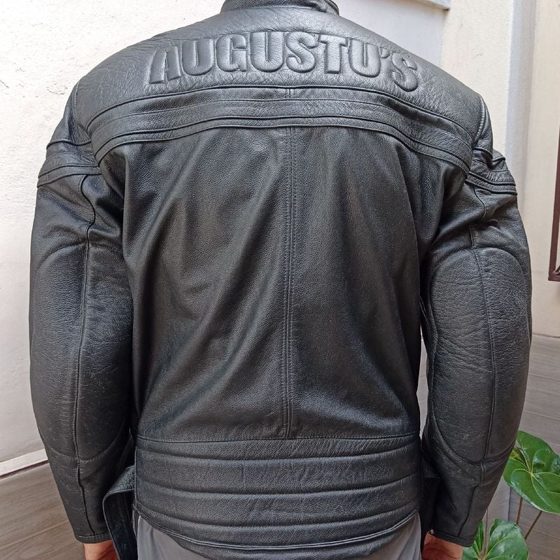 Jaqueta de store couro augustus motociclista