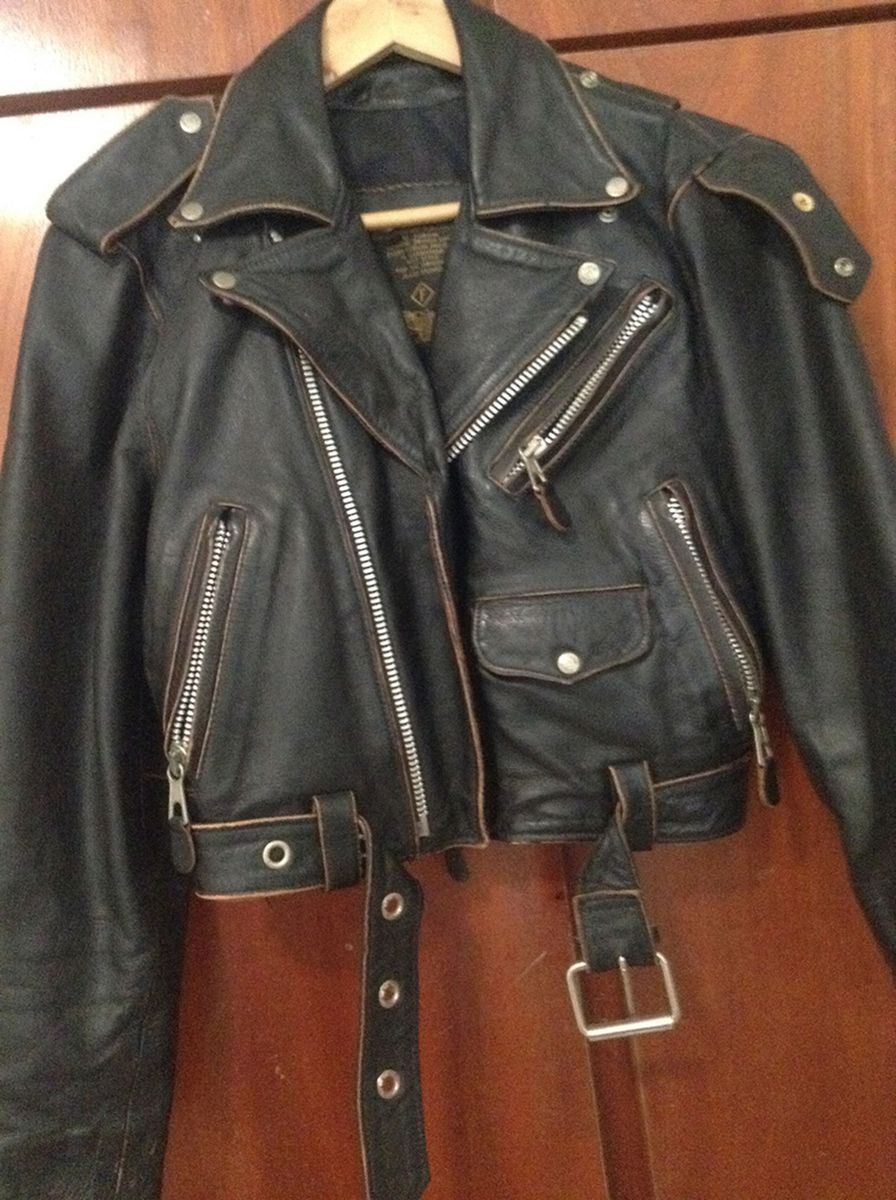 jaqueta moto feminina couro