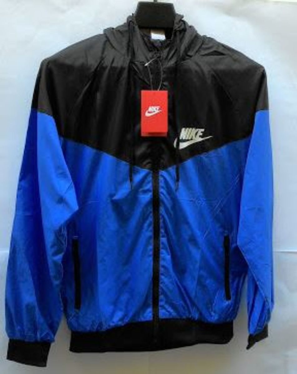 corta vento nike azul e preto