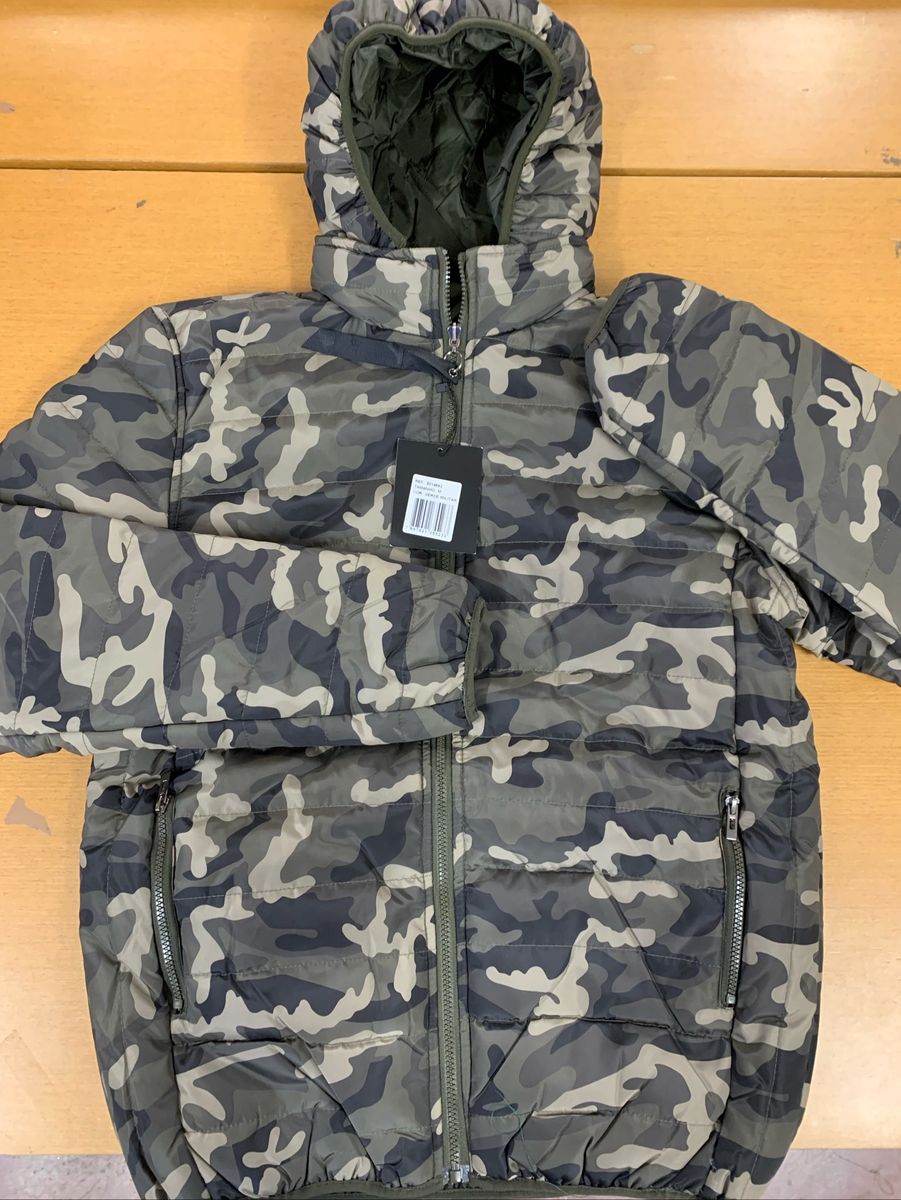jaqueta camuflada dupla face