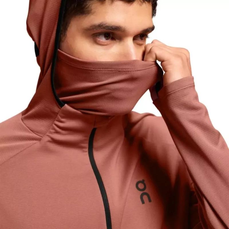 Jaqueta On Running Climate Zip Hoodie 1 Masculino Laranja | On