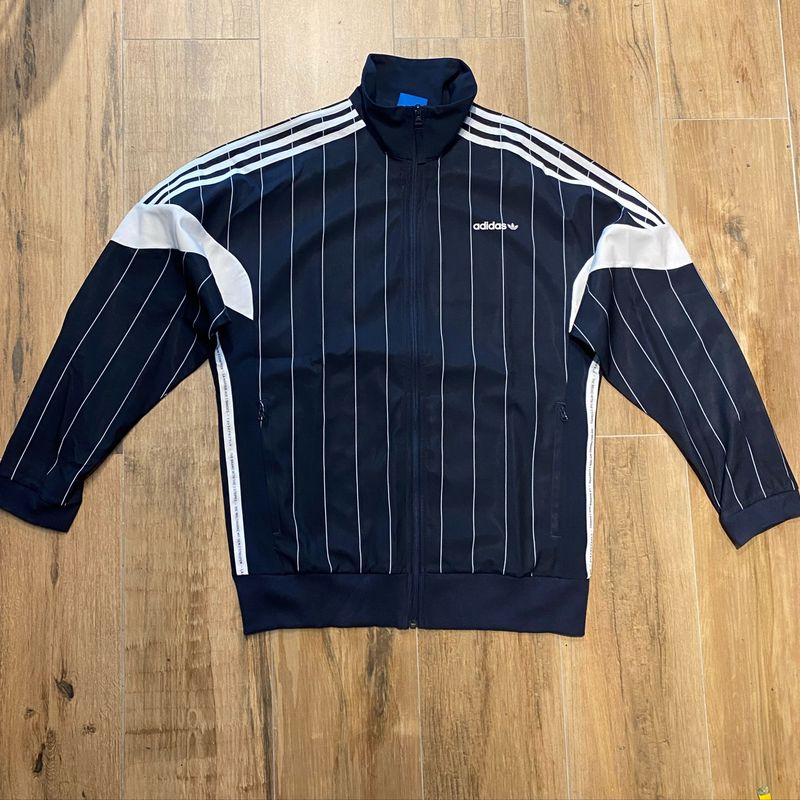 Jaqueta Original Adidas Azul Listrada Campera Tko Ps Clr84