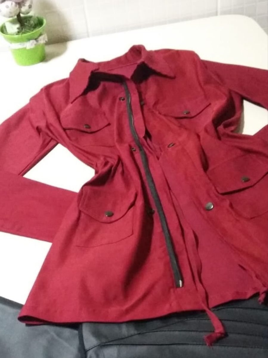 jaqueta parka vinho
