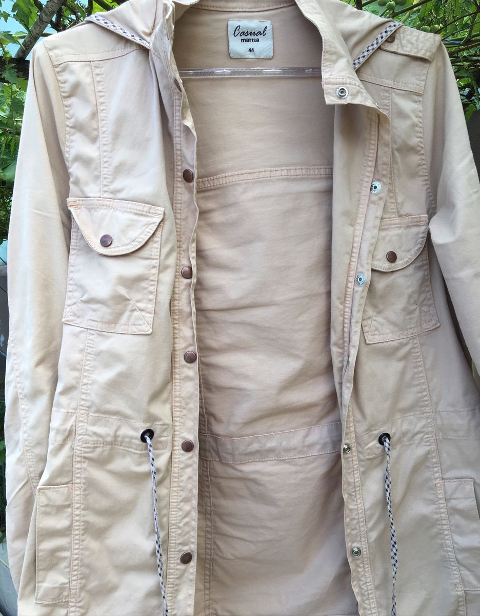 jaqueta parka feminina bege