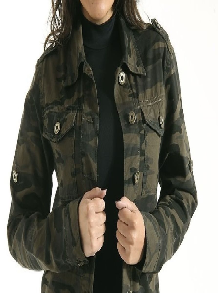 Parka best sale camuflada feminina