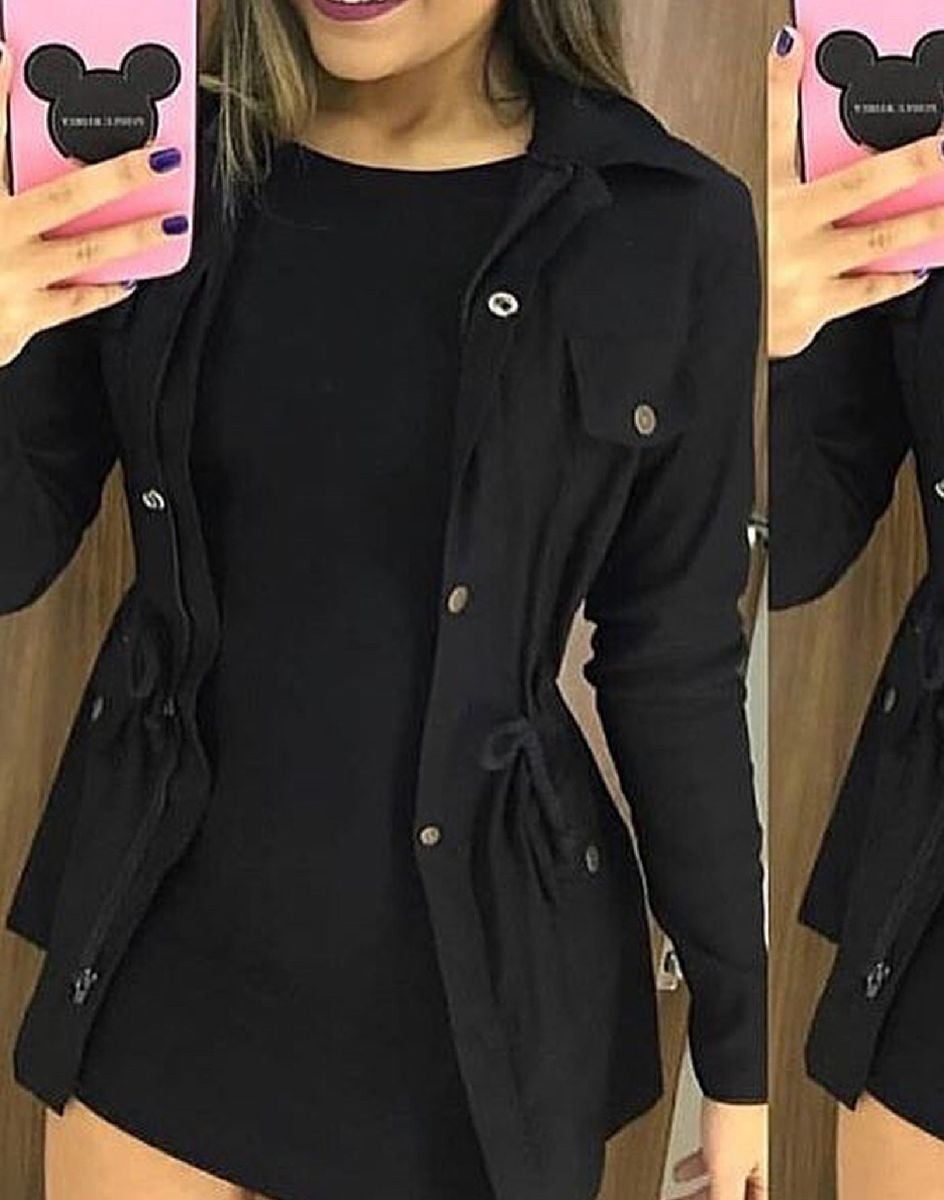 parka feminina preta