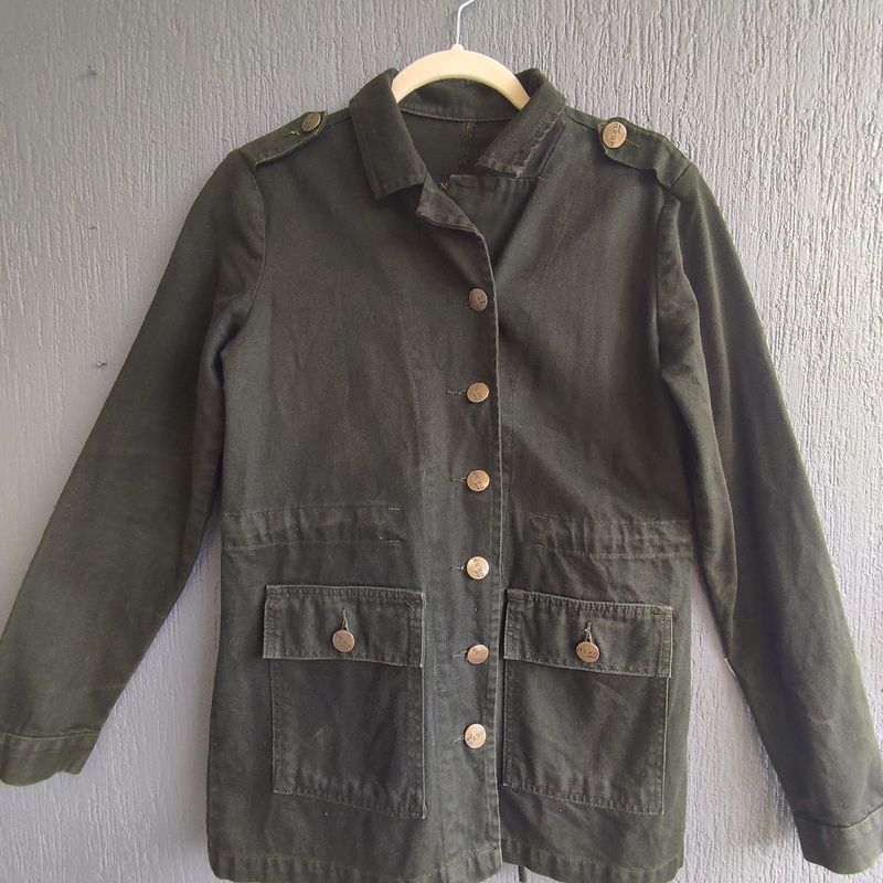 Jaqueta Parka Jeans Vintage Nexo Verde Militar Tamanho M Nexo