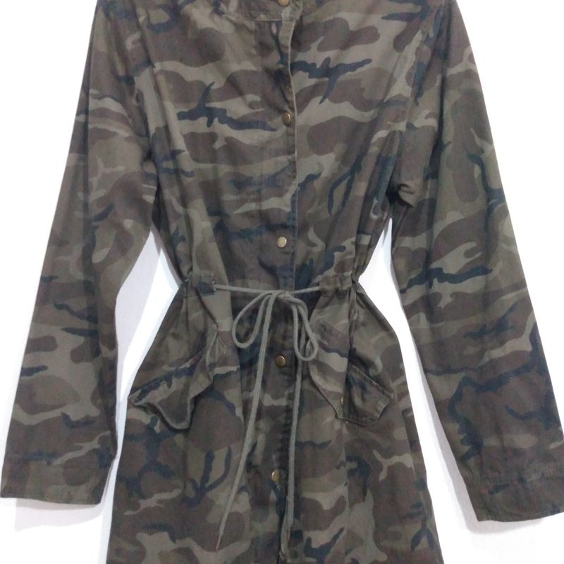 Jaqueta parka militar sales feminina