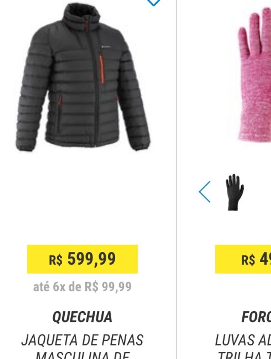 jaqueta pluma de ganso quechua