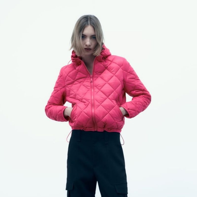 Jaqueta de sale nylon feminina zara