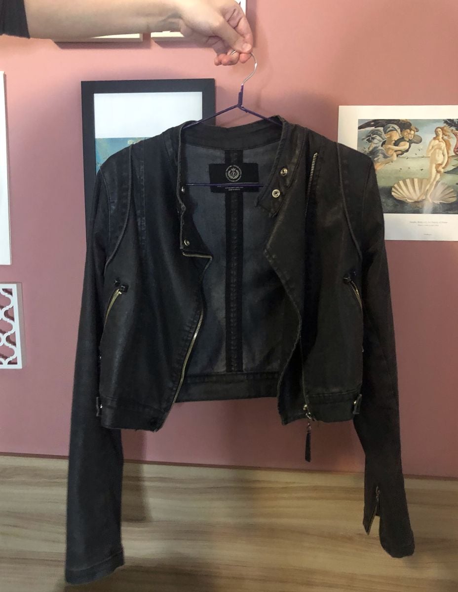 jaqueta de couro forum feminina