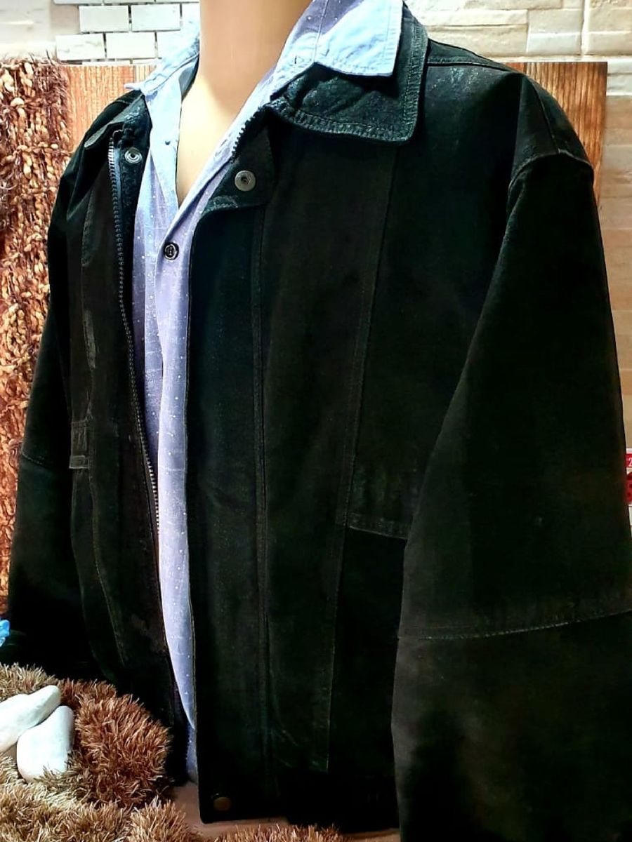 jaqueta couro cru masculina