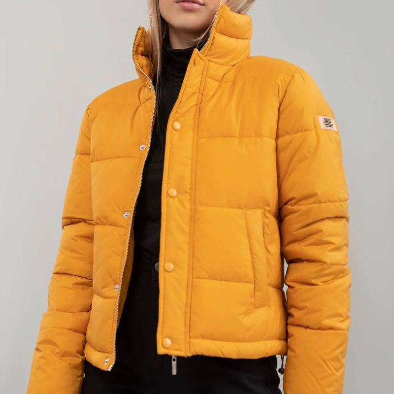 Jaqueta Puffer Colcci Amarela Casaco Feminino Colcci Usado 101113829  enjoei