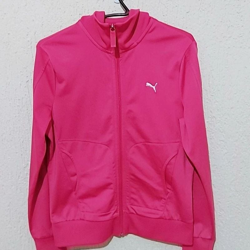 Fashion casaco puma rosa