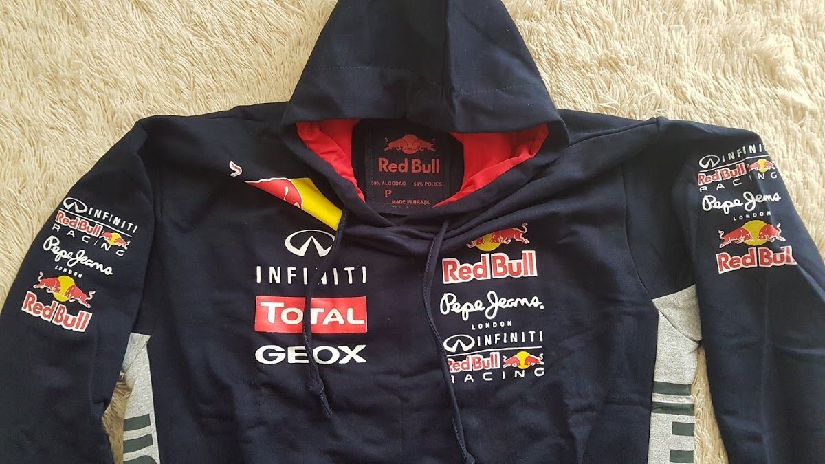 blusa de frio da red bull moletom