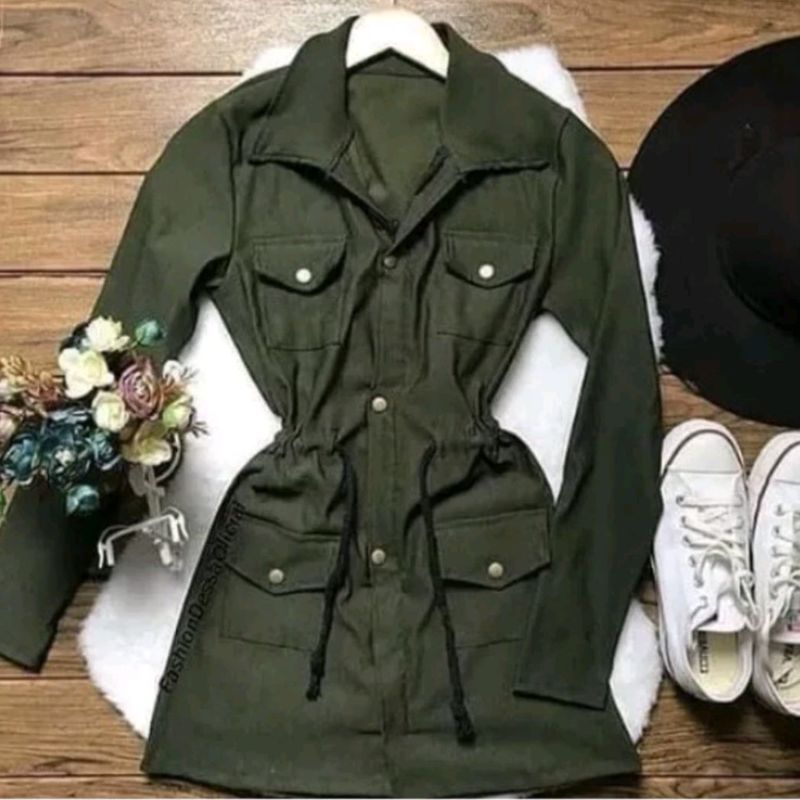 Sobretudo feminino hot sale verde militar