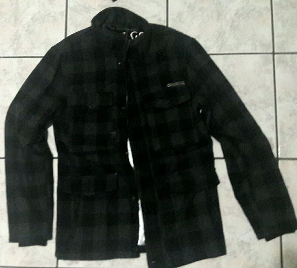 sobretudo masculino xadrez