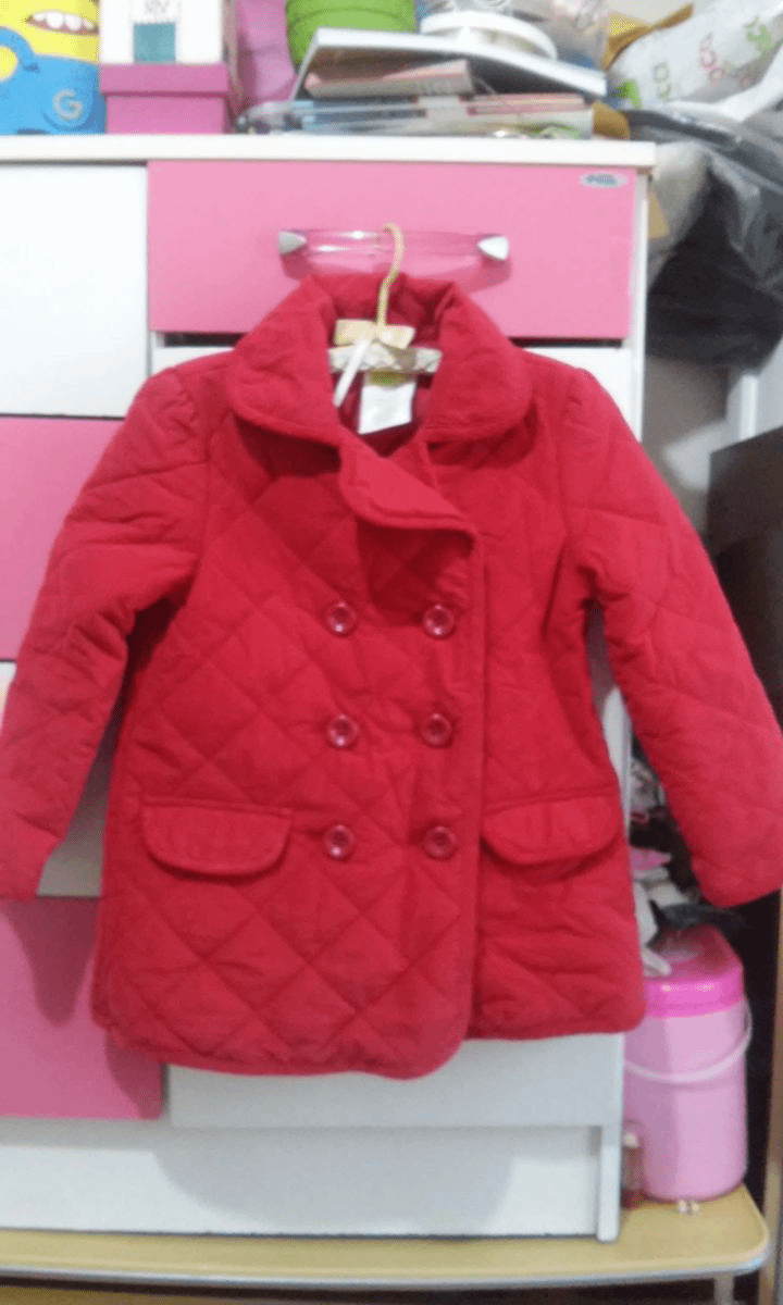 jaqueta vermelha infantil