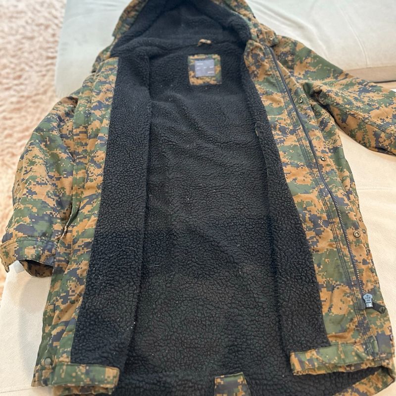 Sobretudo camuflado fashion masculino