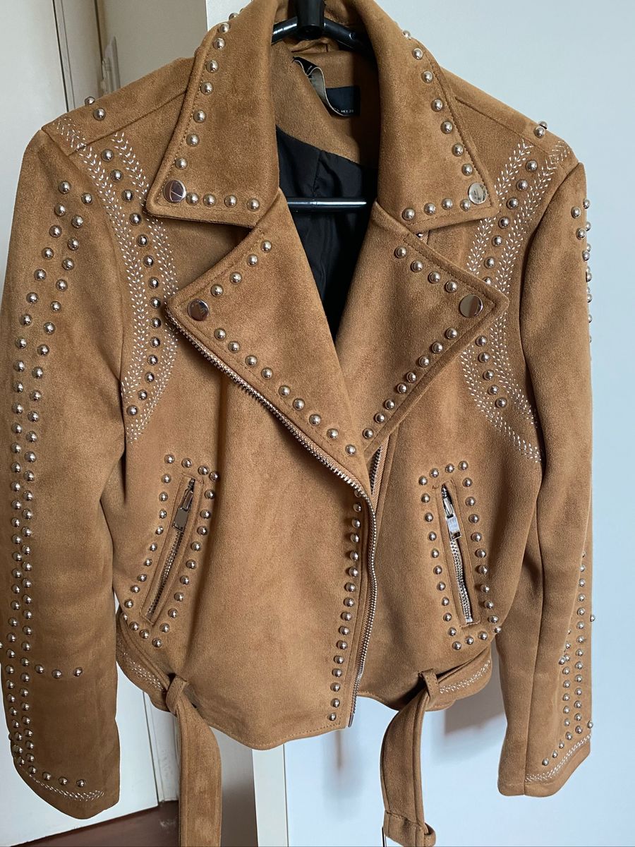 jaqueta em suede feminina
