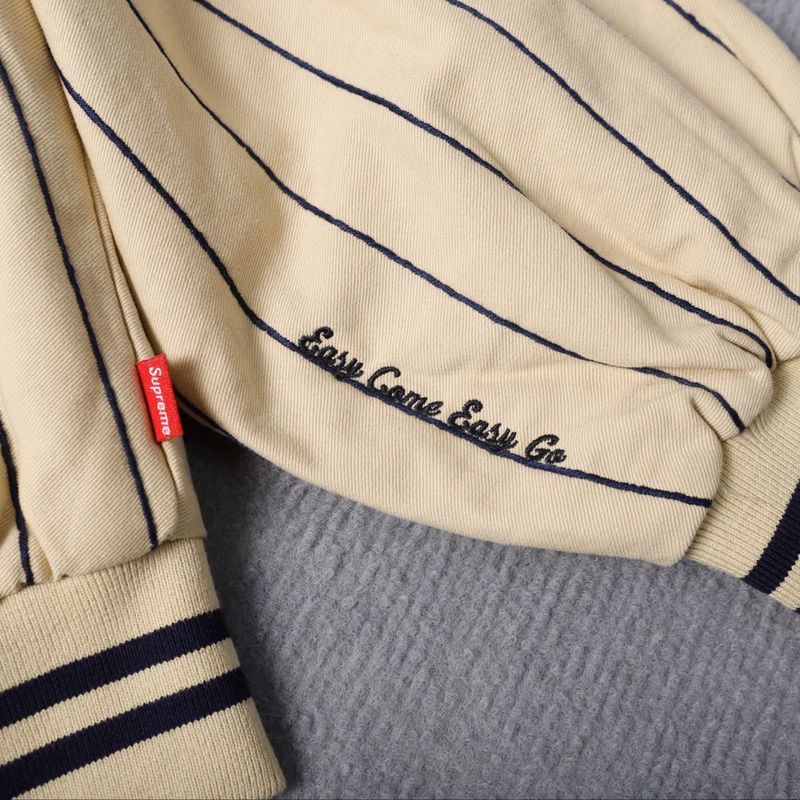 Jaqueta Supreme (Pinstripe Varsity Jacket) | Supreme Nunca Usado