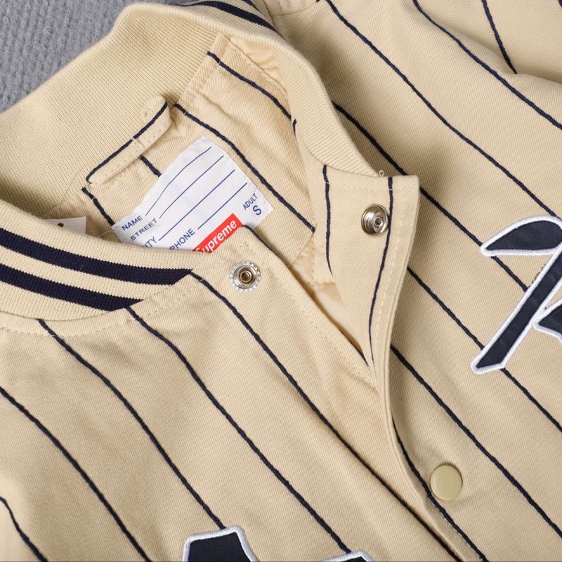 Jaqueta Supreme (Pinstripe Varsity Jacket) | Supreme Nunca Usado