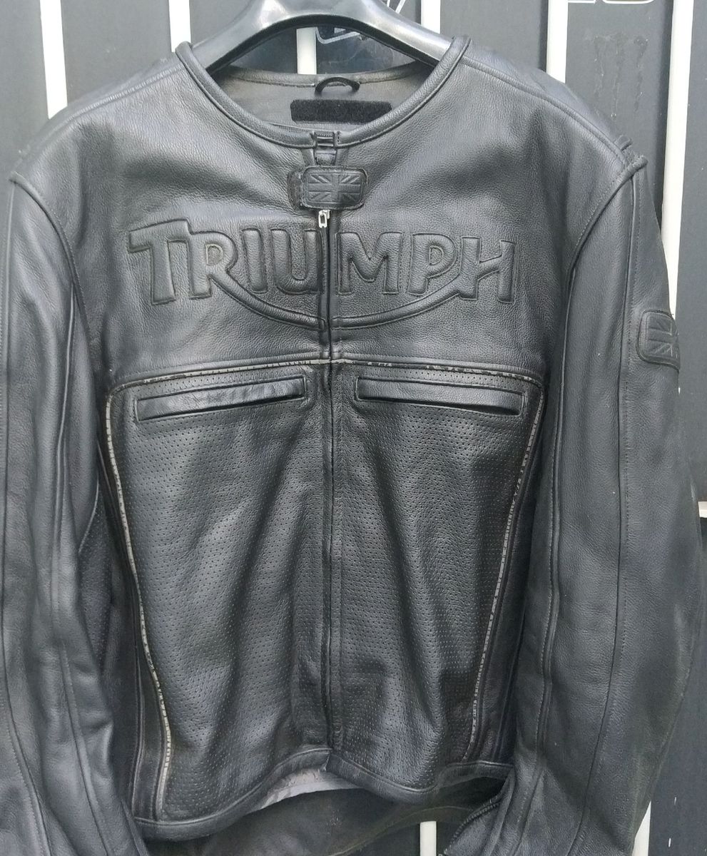 jaqueta de couro masculina triumph