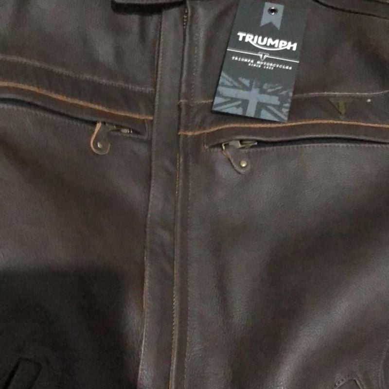 Jaqueta Triumph Vance Couro Oficial Original | Tryump Nunca Usado
