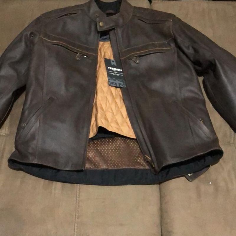 Jaqueta Triumph Vance Couro Oficial Original | Tryump Nunca Usado