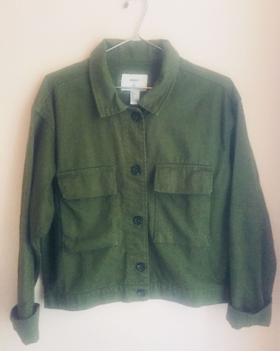 jaqueta verde feminina forever 21