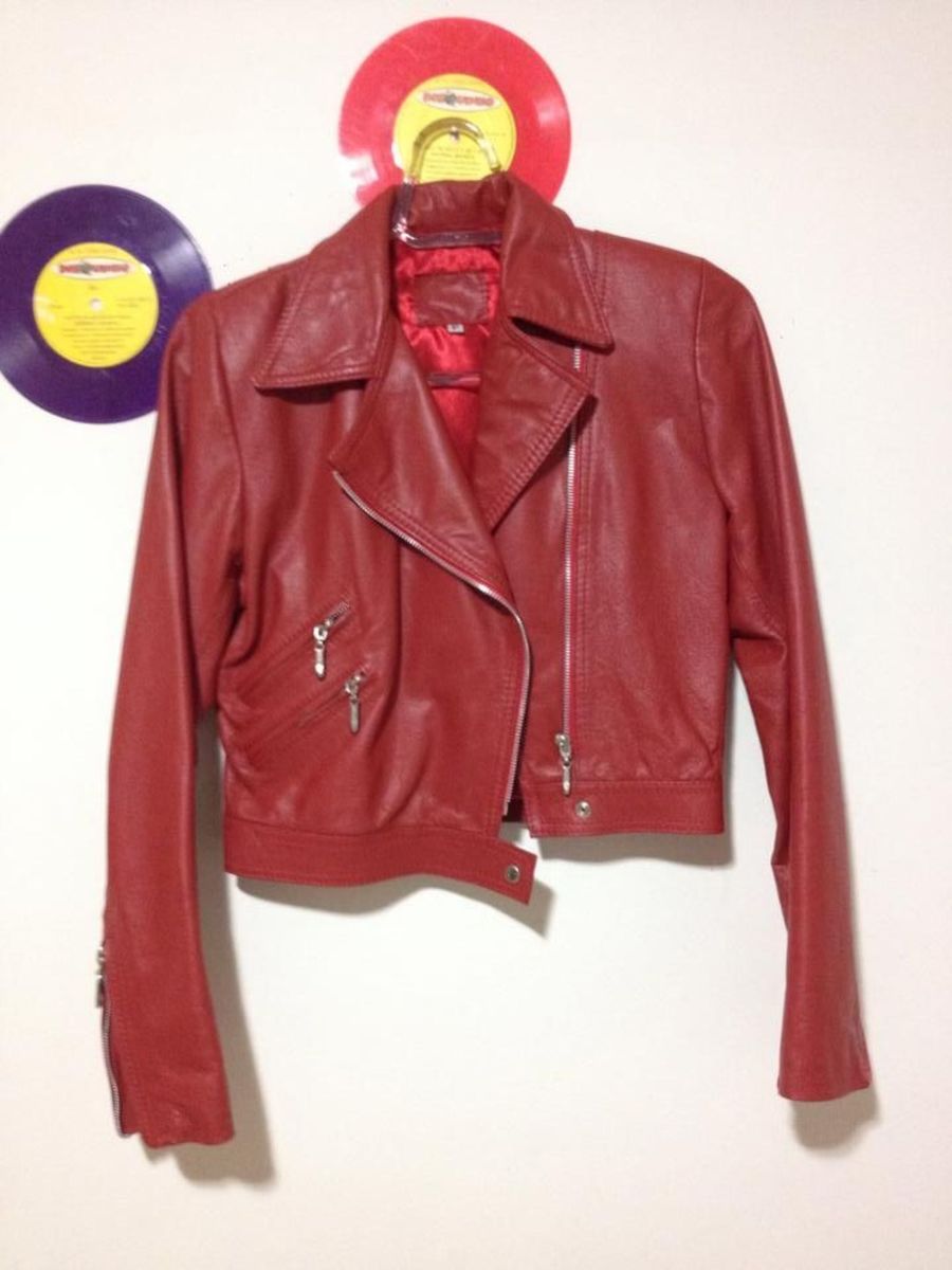 jaqueta de couro omk