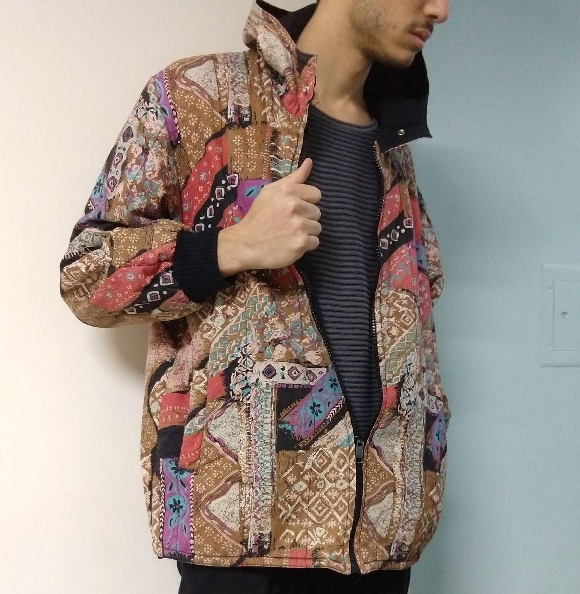 jaqueta masculina colorida