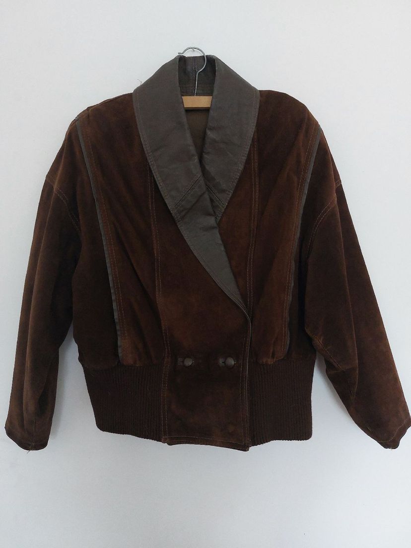 jaqueta vintage couro/camurça - jaquetas 