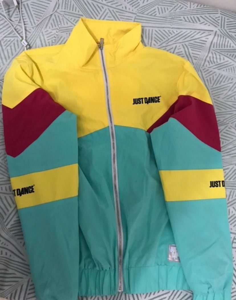 jaqueta windbreaker corta vento just dance retro vintage - corta vento just dance