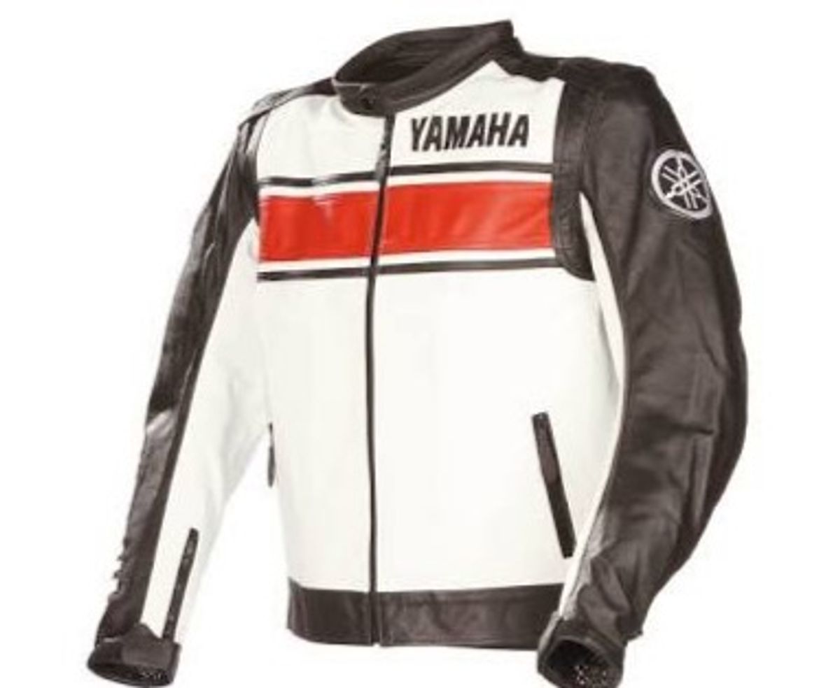 jaqueta de couro yamaha