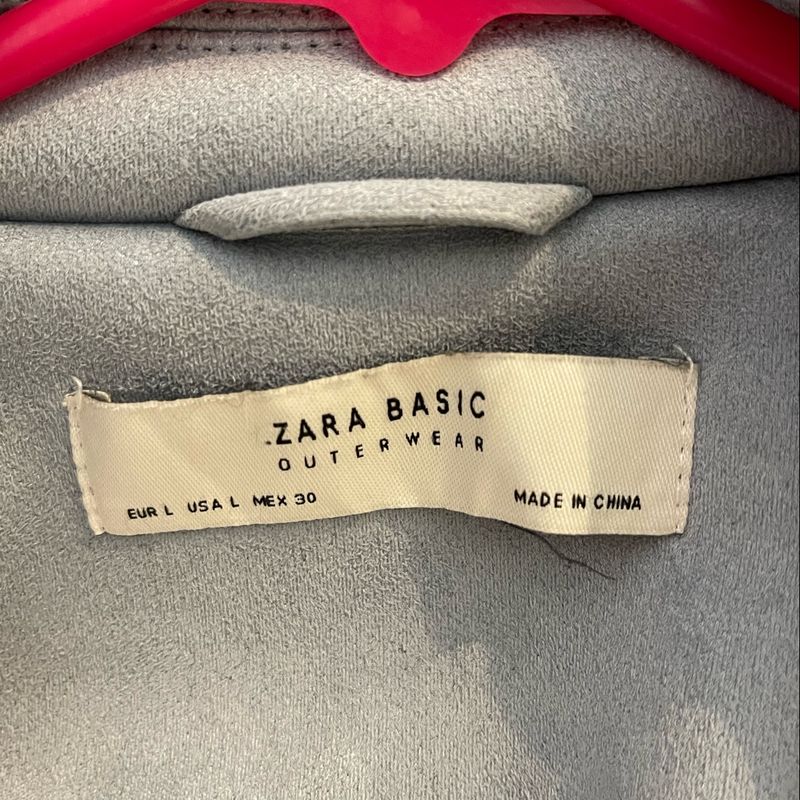 Jaqueta Castanho com Bordados em Azul - Zara | Zara Nunca