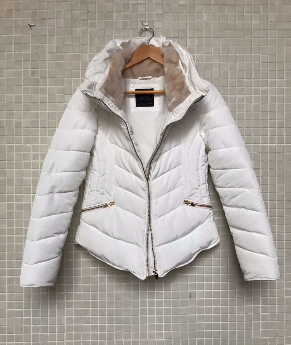 ice Pasture Humanistic Jaqueta Zara Branca Inverno! | Casaco Feminino Zara Usado 36438109 | enjoei