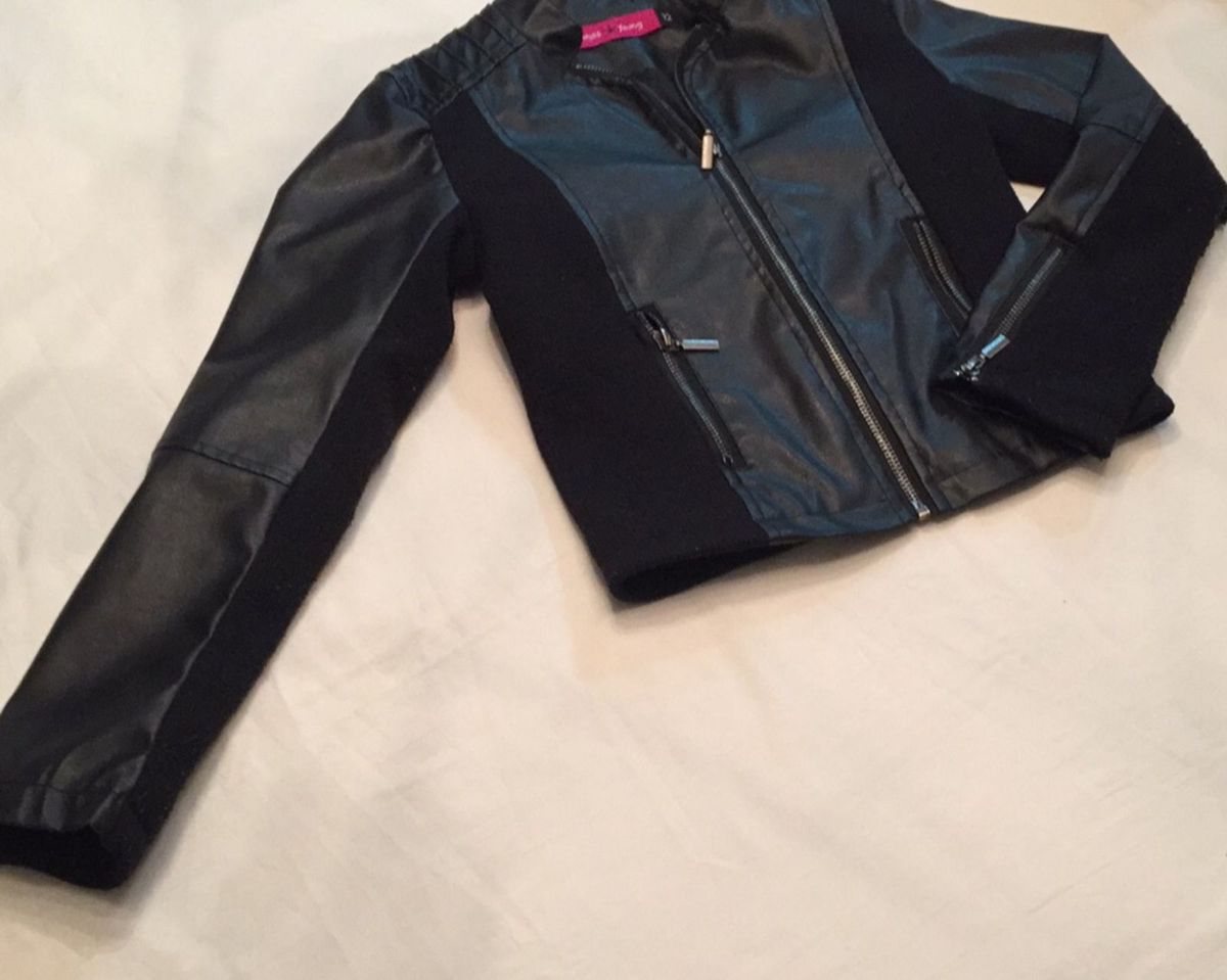 jaqueta de couro infantil riachuelo