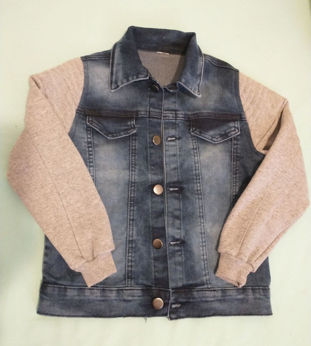 jaquetinha jeans infantil