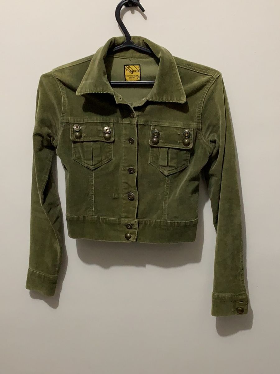 jaquetinha verde militar